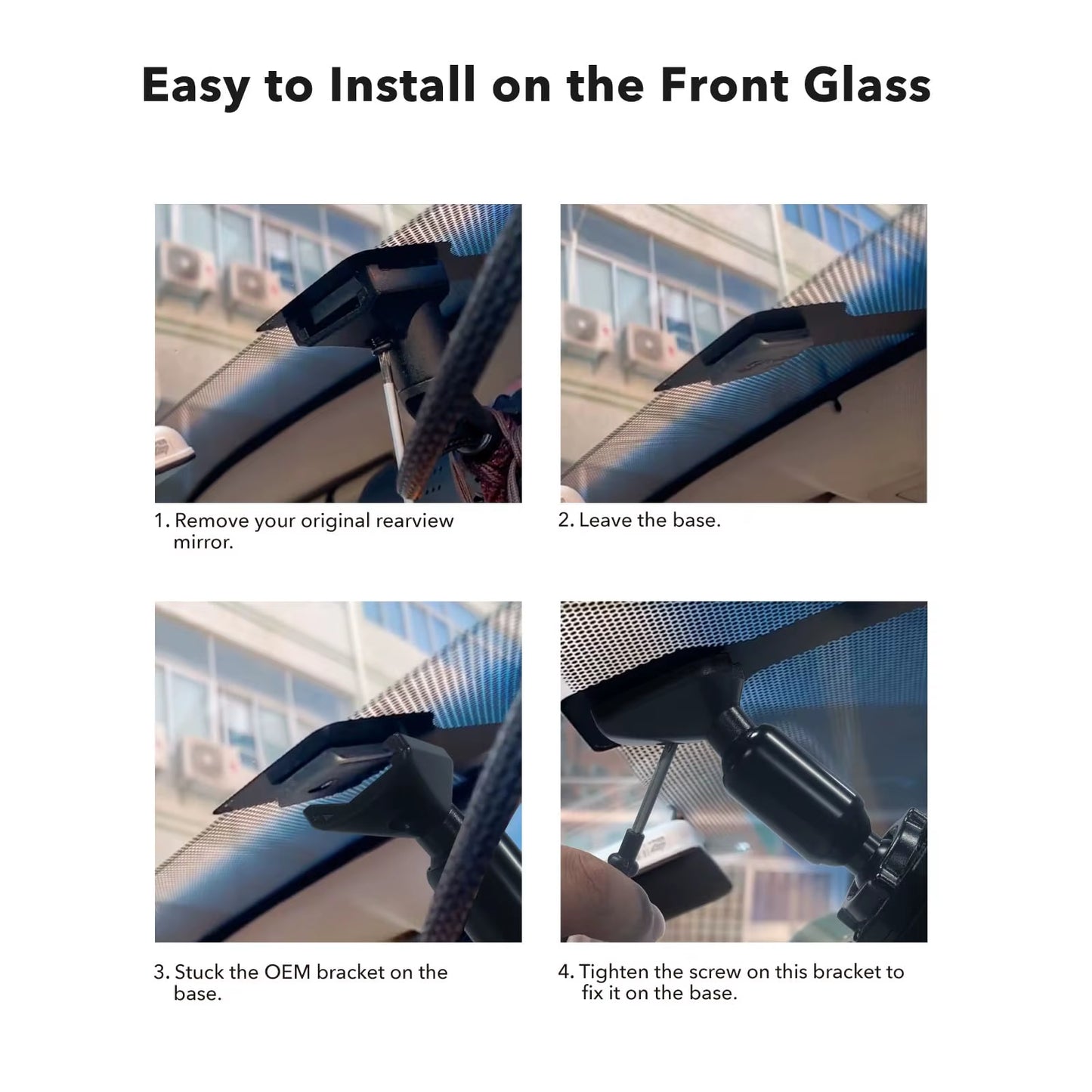 OEM Bracket for Mirror Dash Cam 12 Inch Mirror Dash Cam Mount Bracket Arm for Car DVR Instead of Strap