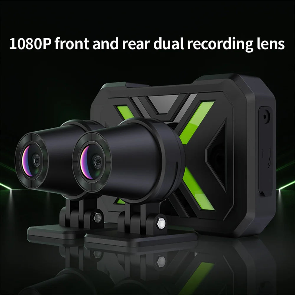 Set de Cámaras para Moto con WiFi - Grabación Dual HD