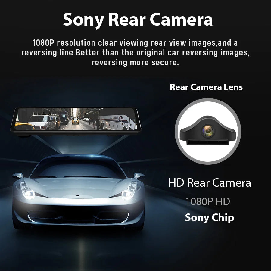 Espejo Retrovisor con Dash Cam 4K y WiFi