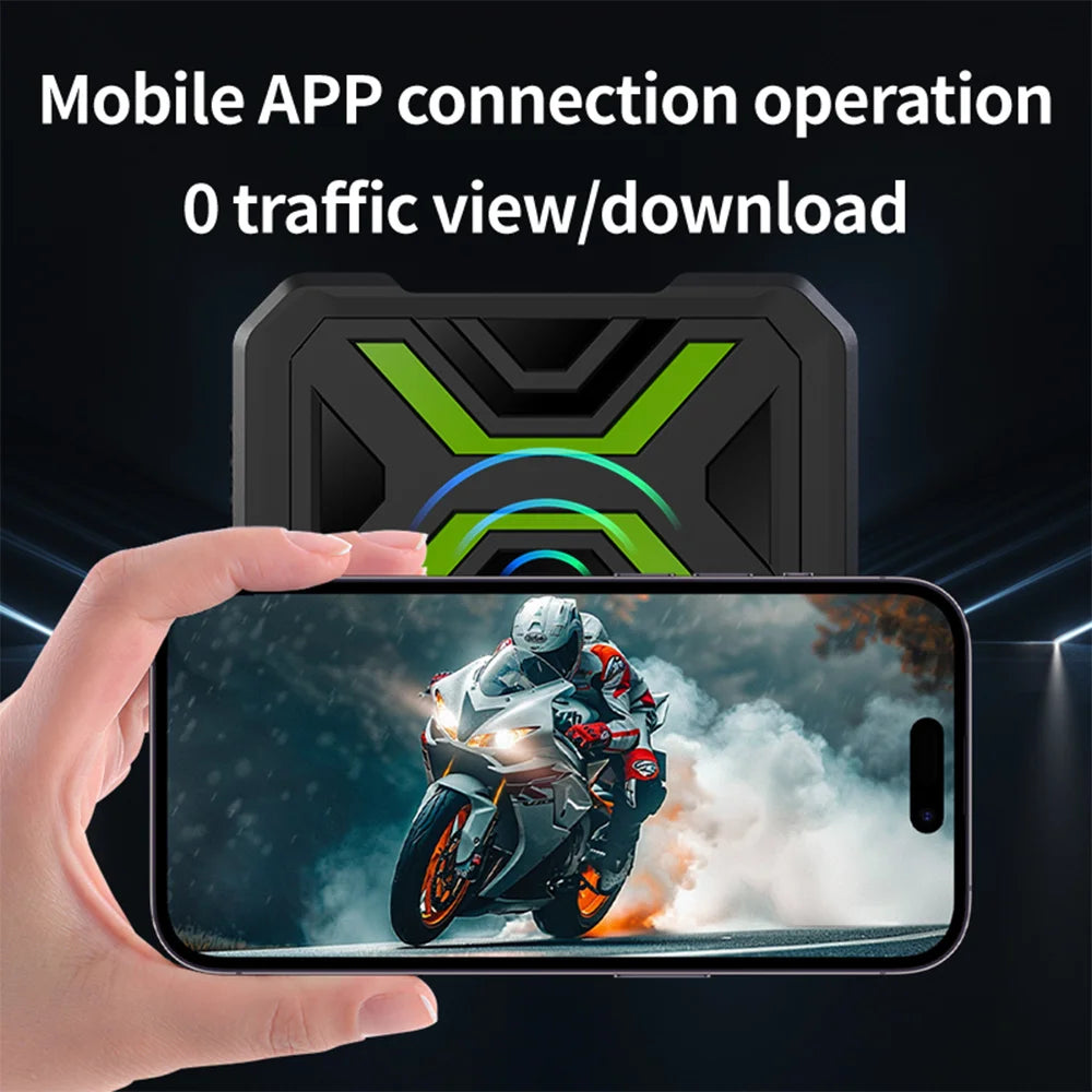 Set de Cámaras para Moto con WiFi - Grabación Dual HD