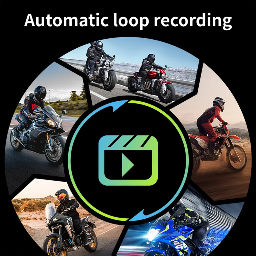 Set de Cámaras para Moto con WiFi - Grabación Dual HD