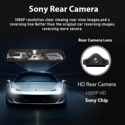 Espejo Retrovisor con Dash Cam 4K y WiFi